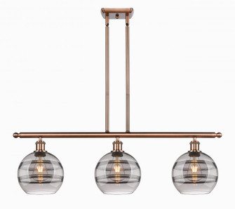 Rochester - 3 Light - 36 inch - Antique Copper - Cord hung - Island Light (3442|516-3I-AC-G556-8SM)