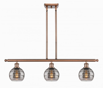 Rochester - 3 Light - 36 inch - Antique Copper - Stem hung - Island Light (3442|516-3I-AC-G556-6SM)