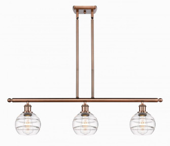 Rochester - 3 Light - 36 inch - Antique Copper - Stem hung - Island Light (3442|516-3I-AC-G556-6CL)