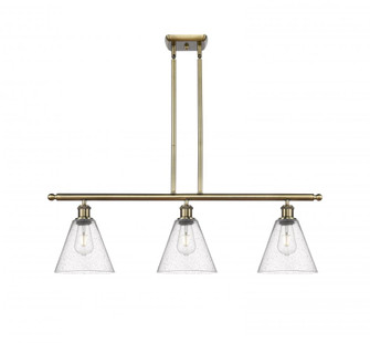 Berkshire - 3 Light - 36 inch - Antique Brass - Stem hung - Island Light (3442|516-3I-AB-GBC-84-LED)
