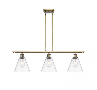 Berkshire - 3 Light - 36 inch - Antique Brass - Stem hung - Island Light (3442|516-3I-AB-GBC-82-LED)