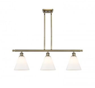 Berkshire - 3 Light - 36 inch - Antique Brass - Cord hung - Island Light (3442|516-3I-AB-GBC-81-LED)