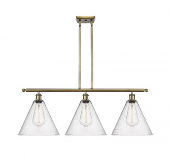 Berkshire - 3 Light - 39 inch - Antique Brass - Stem hung - Island Light (3442|516-3I-AB-GBC-124-LED)