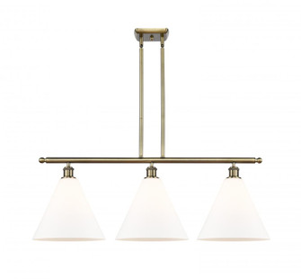 Berkshire - 3 Light - 39 inch - Antique Brass - Cord hung - Island Light (3442|516-3I-AB-GBC-121-LED)