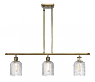 Bridal Veil - 3 Light - 36 inch - Antique Brass - Cord hung - Island Light (3442|516-3I-AB-G559-5CL)