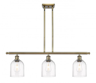 Bella - 3 Light - 36 inch - Antique Brass - Stem hung - Island Light (3442|516-3I-AB-G558-6CL)