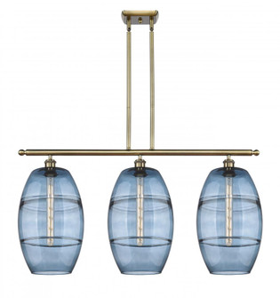 Vaz - 3 Light - 37 inch - Antique Brass - Cord hung - Island Light (3442|516-3I-AB-G557-10BL)