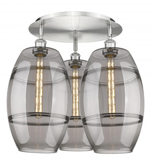 Vaz - 3 Light - 22 inch - Satin Nickel - Semi-Flush Mount (3442|516-3C-SN-G557-10SM)