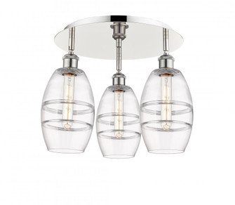 Vaz - 3 Light - 18 inch - Polished Nickel - Semi-Flush Mount (3442|516-3C-PN-G557-6CL)