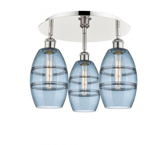 Vaz - 3 Light - 18 inch - Polished Nickel - Semi-Flush Mount (3442|516-3C-PN-G557-6BL)