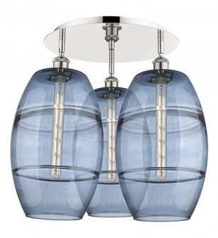 Vaz - 3 Light - 22 inch - Polished Nickel - Semi-Flush Mount (3442|516-3C-PN-G557-10BL)