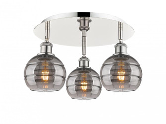 Rochester - 3 Light - 18 inch - Polished Nickel - Semi-Flush Mount (3442|516-3C-PN-G556-6SM)