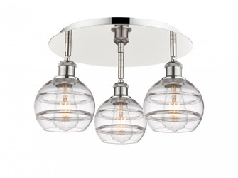 Rochester - 3 Light - 18 inch - Polished Nickel - Semi-Flush Mount (3442|516-3C-PN-G556-6CL)