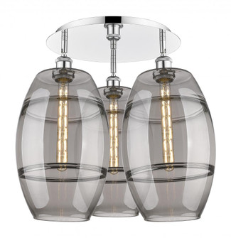 Vaz - 3 Light - 22 inch - Polished Chrome - Semi-Flush Mount (3442|516-3C-PC-G557-10SM)