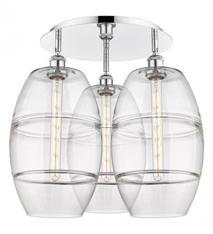 Vaz - 3 Light - 22 inch - Polished Chrome - Semi-Flush Mount (3442|516-3C-PC-G557-10CL)