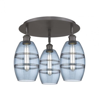 Vaz - 3 Light - 18 inch - Oil Rubbed Bronze - Semi-Flush Mount (3442|516-3C-OB-G557-6BL)