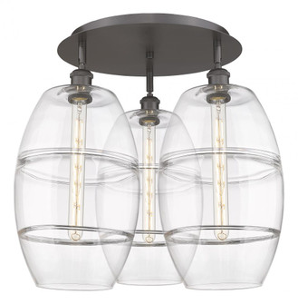 Vaz - 3 Light - 22 inch - Oil Rubbed Bronze - Semi-Flush Mount (3442|516-3C-OB-G557-10CL)