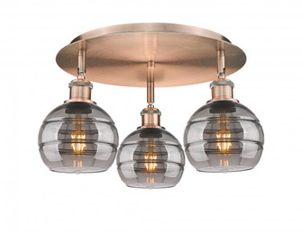 Rochester - 3 Light - 18 inch - Antique Copper - Semi-Flush Mount (3442|516-3C-AC-G556-6SM)