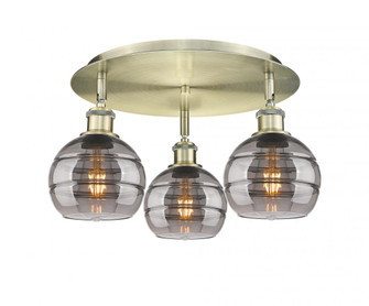 Rochester - 3 Light - 18 inch - Antique Brass - Semi-Flush Mount (3442|516-3C-AB-G556-6SM)