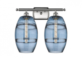 Vaz - 2 Light - 18 inch - Brushed Satin Nickel - Bath Vanity Light (3442|516-2W-SN-G557-8BL)