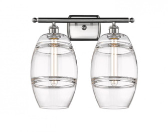 Vaz - 2 Light - 18 inch - Brushed Satin Nickel - Bath Vanity Light (3442|516-2W-SN-G557-8CL)