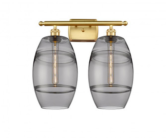 Vaz - 2 Light - 18 inch - Satin Gold - Bath Vanity Light (3442|516-2W-SG-G557-8SM)