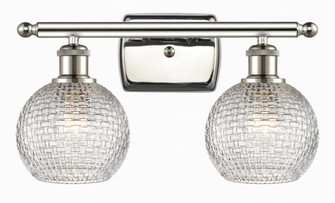 Athens - 2 Light - 16 inch - Polished Nickel - Bath Vanity Light (3442|516-2W-PN-G122C-6CL)