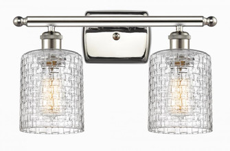 Cobbleskill - 2 Light - 15 inch - Polished Nickel - Bath Vanity Light (3442|516-2W-PN-G112C-5CL)