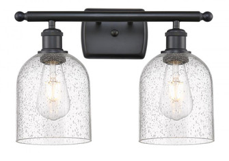 Bella - 2 Light - 16 inch - Matte Black - Bath Vanity Light (3442|516-2W-BK-G558-6SDY)