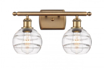 Rochester - 2 Light - 16 inch - Brushed Brass - Bath Vanity Light (3442|516-2W-BB-G556-6CL)