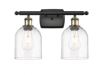 Bella - 2 Light - 16 inch - Black Antique Brass - Bath Vanity Light (3442|516-2W-BAB-G558-6CL)