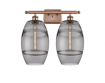 Vaz - 2 Light - 18 inch - Antique Copper - Bath Vanity Light (3442|516-2W-AC-G557-8SM)