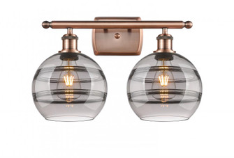 Rochester - 2 Light - 18 inch - Antique Copper - Bath Vanity Light (3442|516-2W-AC-G556-8SM)