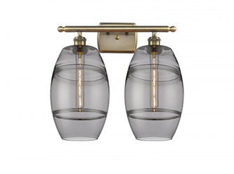 Vaz - 2 Light - 18 inch - Antique Brass - Bath Vanity Light (3442|516-2W-AB-G557-8SM)