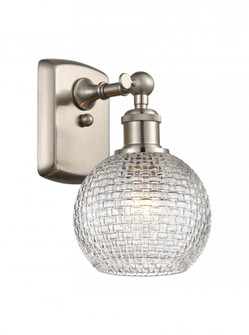 Athens - 1 Light - 6 inch - Brushed Satin Nickel - Sconce (3442|516-1W-SN-G122C-6CL)