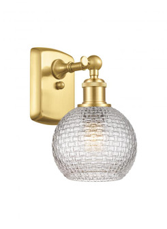 Athens - 1 Light - 6 inch - Satin Gold - Sconce (3442|516-1W-SG-G122C-6CL)