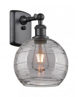 Athens Deco Swirl - 1 Light - 8 inch - Matte Black - Sconce (3442|516-1W-BK-G1213-8SM)