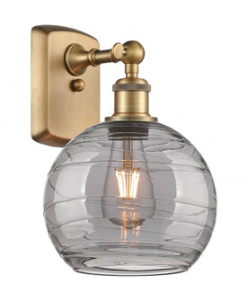 Athens Deco Swirl - 1 Light - 8 inch - Brushed Brass - Sconce (3442|516-1W-BB-G1213-8SM)