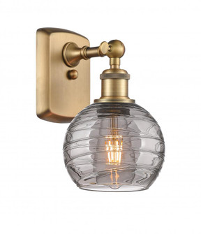 Athens Deco Swirl - 1 Light - 6 inch - Brushed Brass - Sconce (3442|516-1W-BB-G1213-6SM)