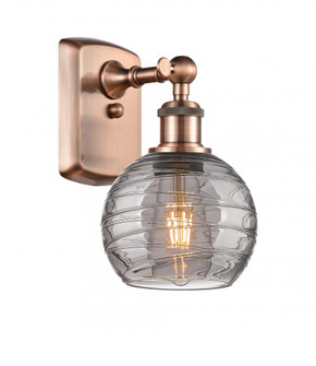 Athens Deco Swirl - 1 Light - 6 inch - Antique Copper - Sconce (3442|516-1W-AC-G1213-6SM)