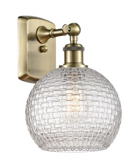 Athens - 1 Light - 8 inch - Antique Brass - Sconce (3442|516-1W-AB-G122C-8CL)