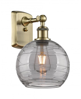 Athens Deco Swirl - 1 Light - 8 inch - Antique Brass - Sconce (3442|516-1W-AB-G1213-8SM)