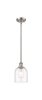 Bella - 1 Light - 6 inch - Brushed Satin Nickel - Mini Pendant (3442|516-1S-SN-G558-6CL)