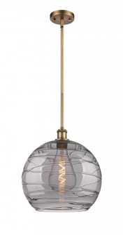 Athens Deco Swirl - 1 Light - 14 inch - Brushed Brass - Pendant (3442|516-1S-BB-G1213-14SM)