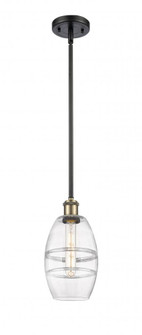 Vaz - 1 Light - 6 inch - Black Antique Brass - Mini Pendant (3442|516-1S-BAB-G557-6CL)