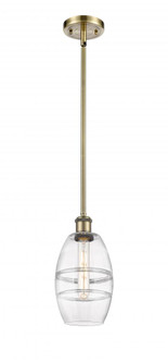 Vaz - 1 Light - 6 inch - Antique Brass - Mini Pendant (3442|516-1S-AB-G557-6CL)