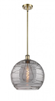 Athens Deco Swirl - 1 Light - 14 inch - Antique Brass - Pendant (3442|516-1S-AB-G1213-14SM)