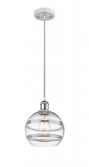 Rochester - 1 Light - 8 inch - White Polished Chrome - Cord hung - Mini Pendant (3442|516-1P-WPC-G556-8CL)