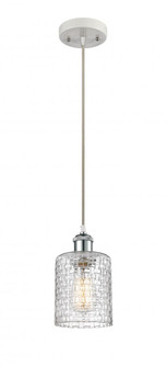 Cobbleskill - 1 Light - 5 inch - White Polished Chrome - Cord hung - Mini Pendant (3442|516-1P-WPC-G112C-5CL)