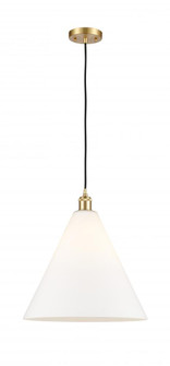 Berkshire - 1 Light - 16 inch - Satin Gold - Cord hung - Pendant (3442|516-1P-SG-GBC-161-LED)